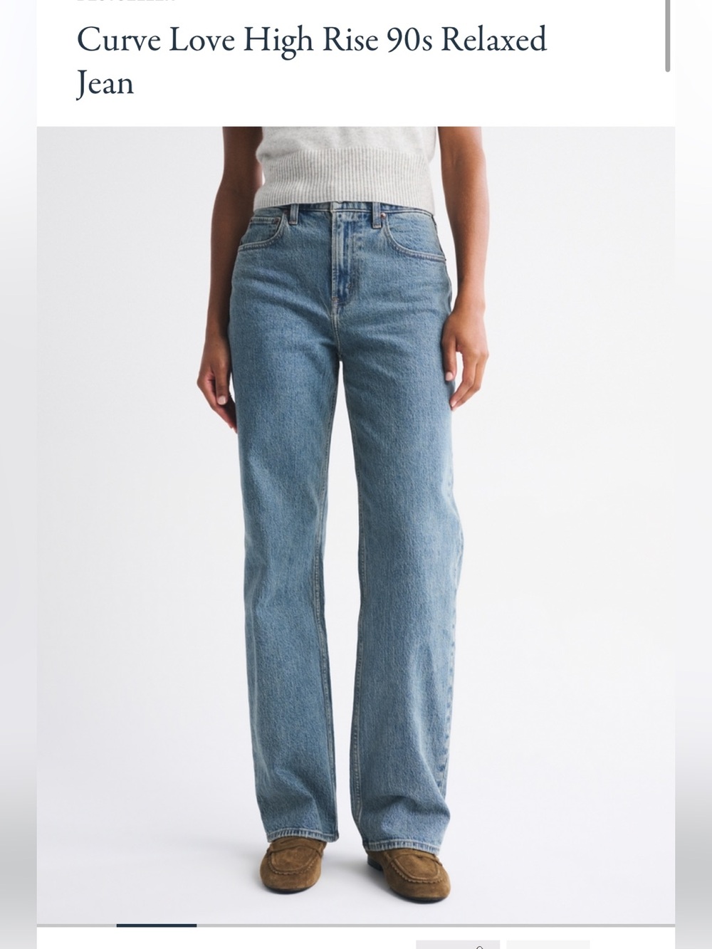 A & F curve love high rise 90’s relaxed Jean